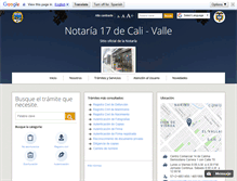 Tablet Screenshot of notaria17cali.com.co